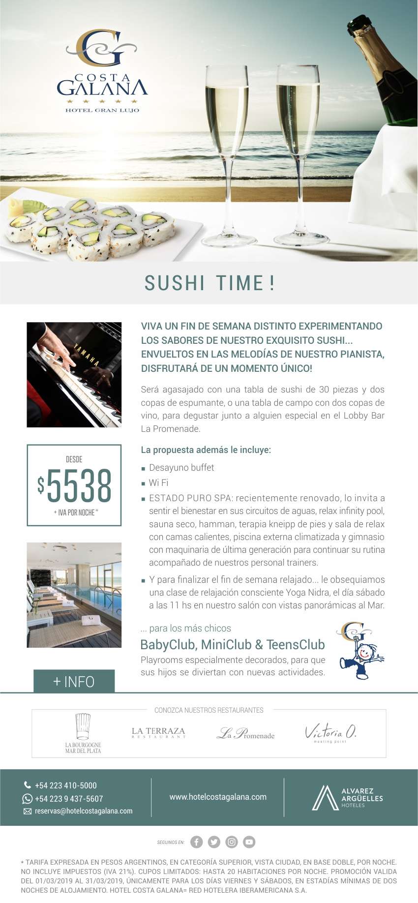 costa galana Promo marzo Sushi Time